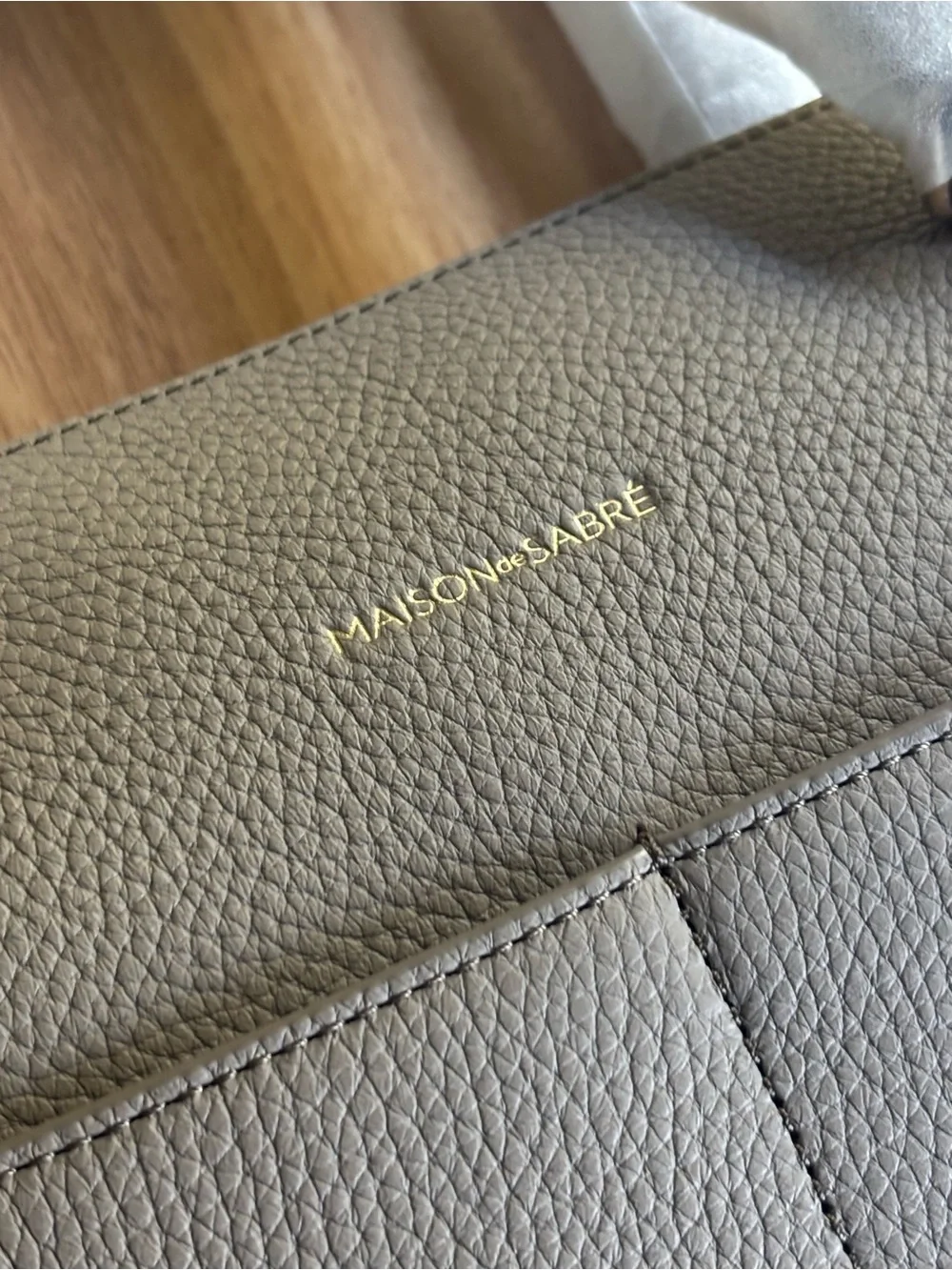 NWT MAISON DE SABRE The Laptop Bag Cashmere Clay Limited Edition